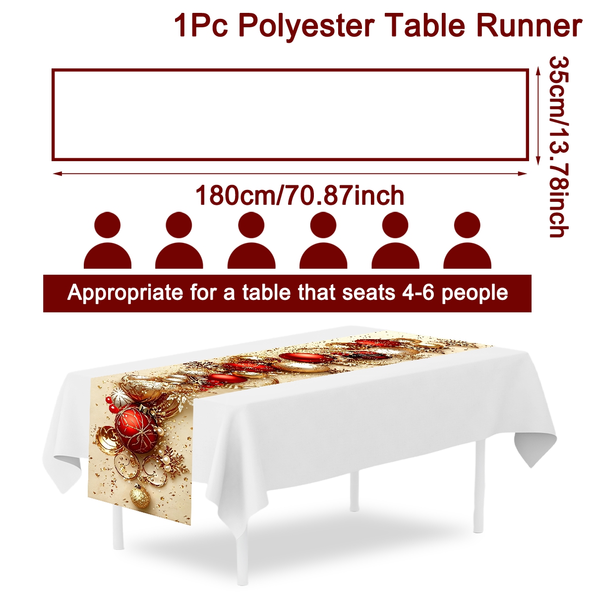 Retro Christmas Table Runner X - Christmas Table Runner 评论和价格