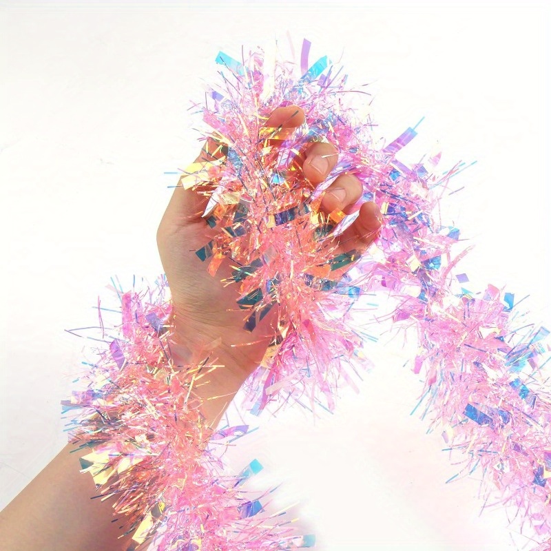 13Ft Pink Christmas Tinsel Gar - Tinsel Garland Decoration 评论和价格