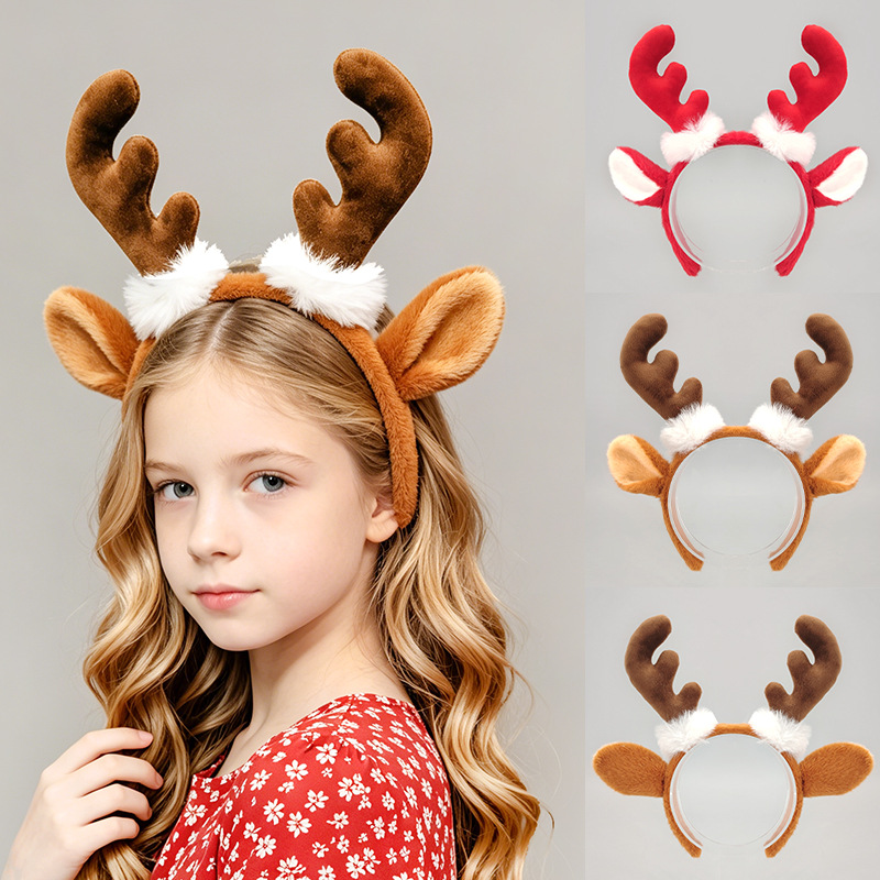 Christmas Reindeer Antlers Hea - Reindeer Antlers Headband 评论和价格