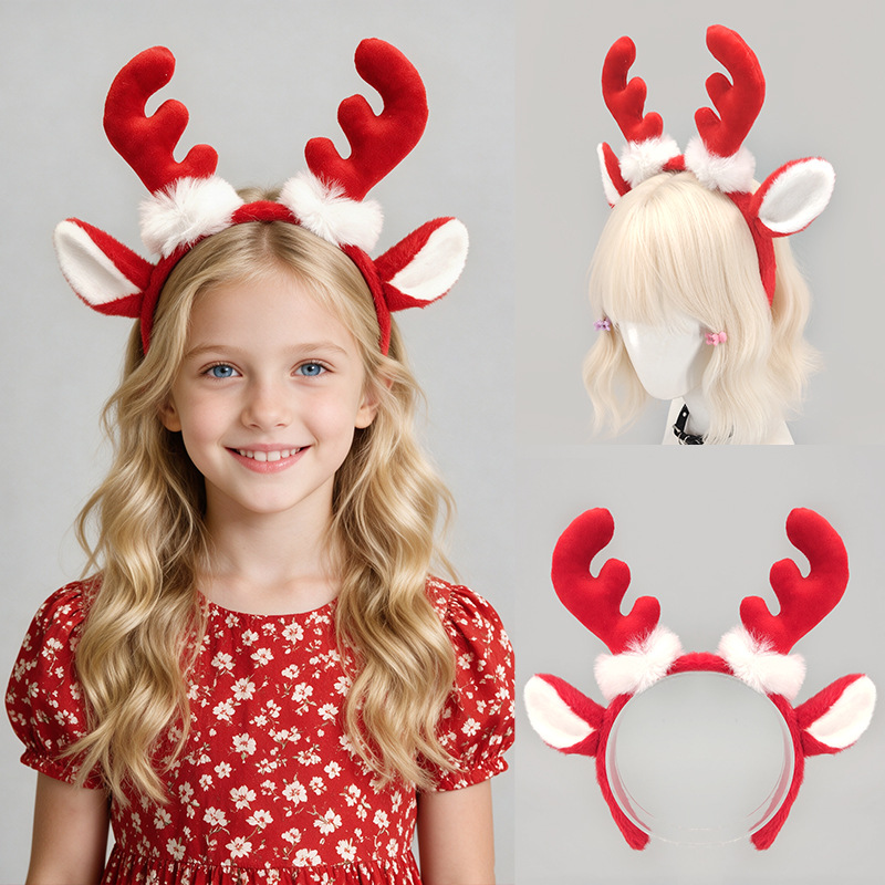 Christmas Reindeer Antlers Hea - Reindeer Antlers Headband 评论和价格