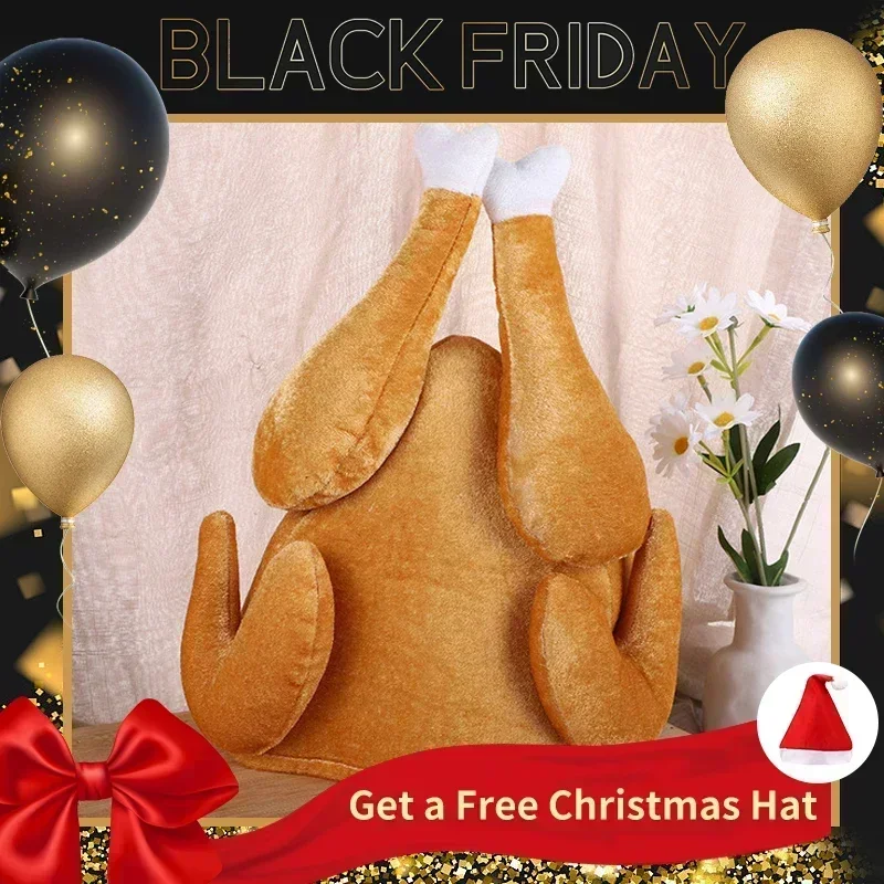 New Plush Roasted Thanksgiving - Santa Hat Plush 评论和价格