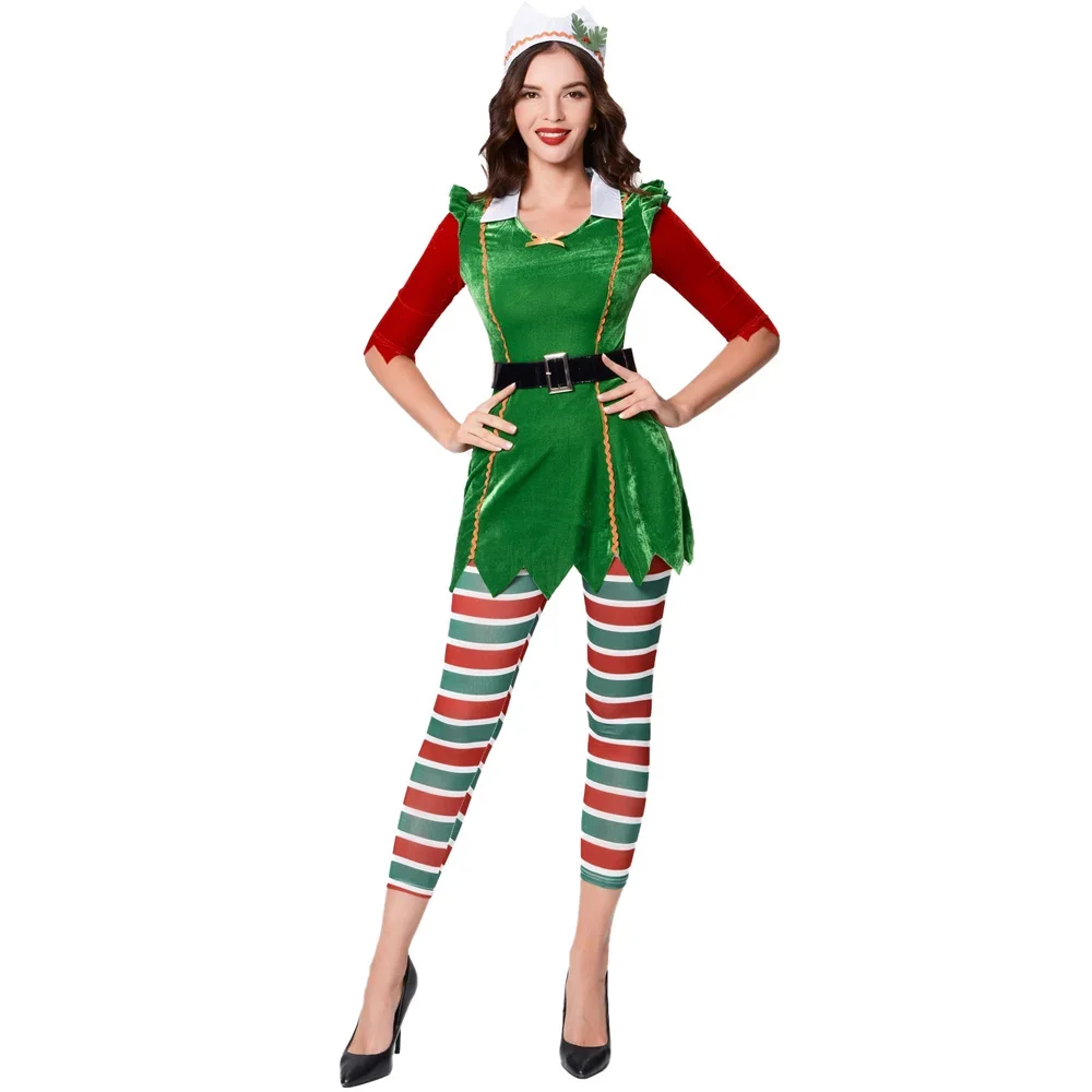 Lady Santa Claus' Elf Costume  - Elf Costume Christmas 评论和价格
