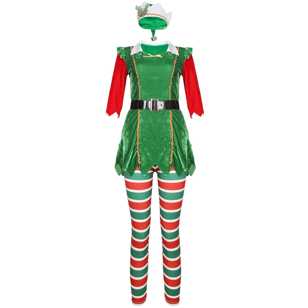 Lady Santa Claus' Elf Costume  - Elf Costume Christmas 评论和价格