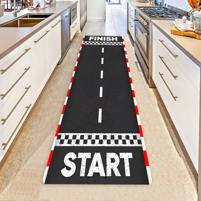 Race Car Racetrack Table Runne - Christmas Table Runner 评论和价格
