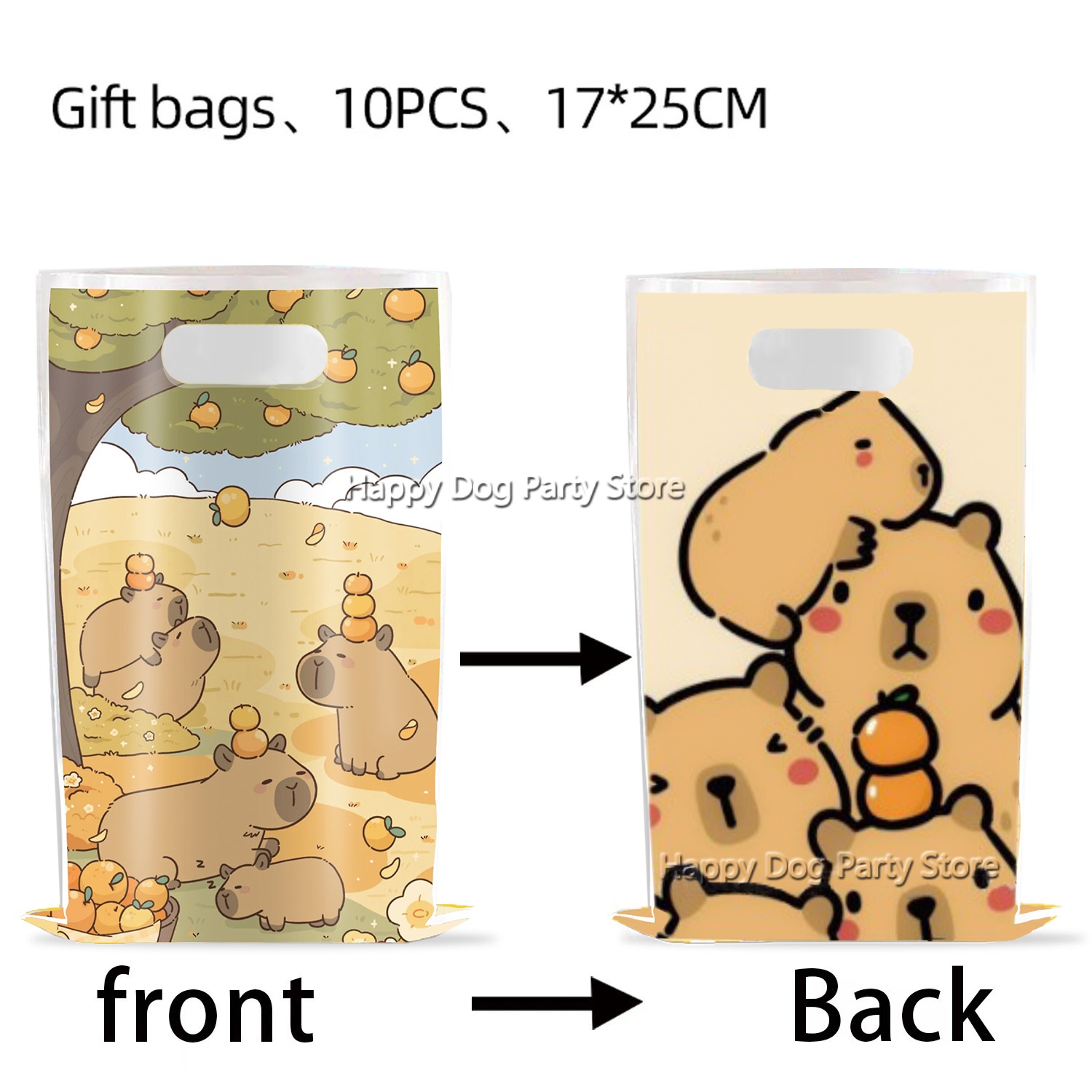 Cartoon Capybara Party Supplie - Gift Box Wrap Set 评论和价格