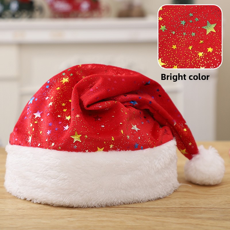 Adult Santa Hat with Colorful  - Santa Hat Plush 评论和价格