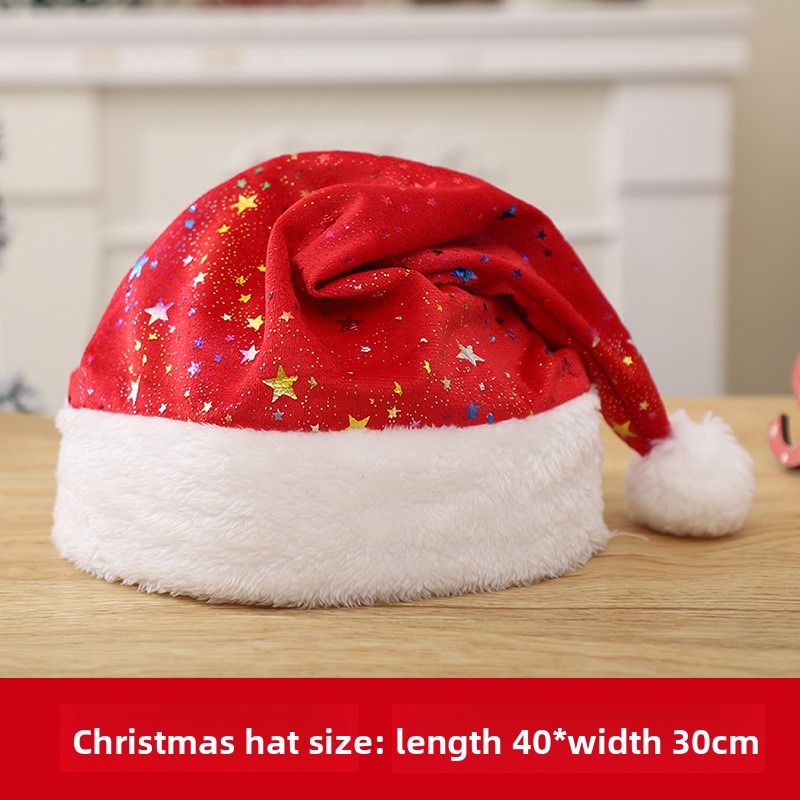 Adult Santa Hat with Colorful  - Santa Hat Plush 评论和价格