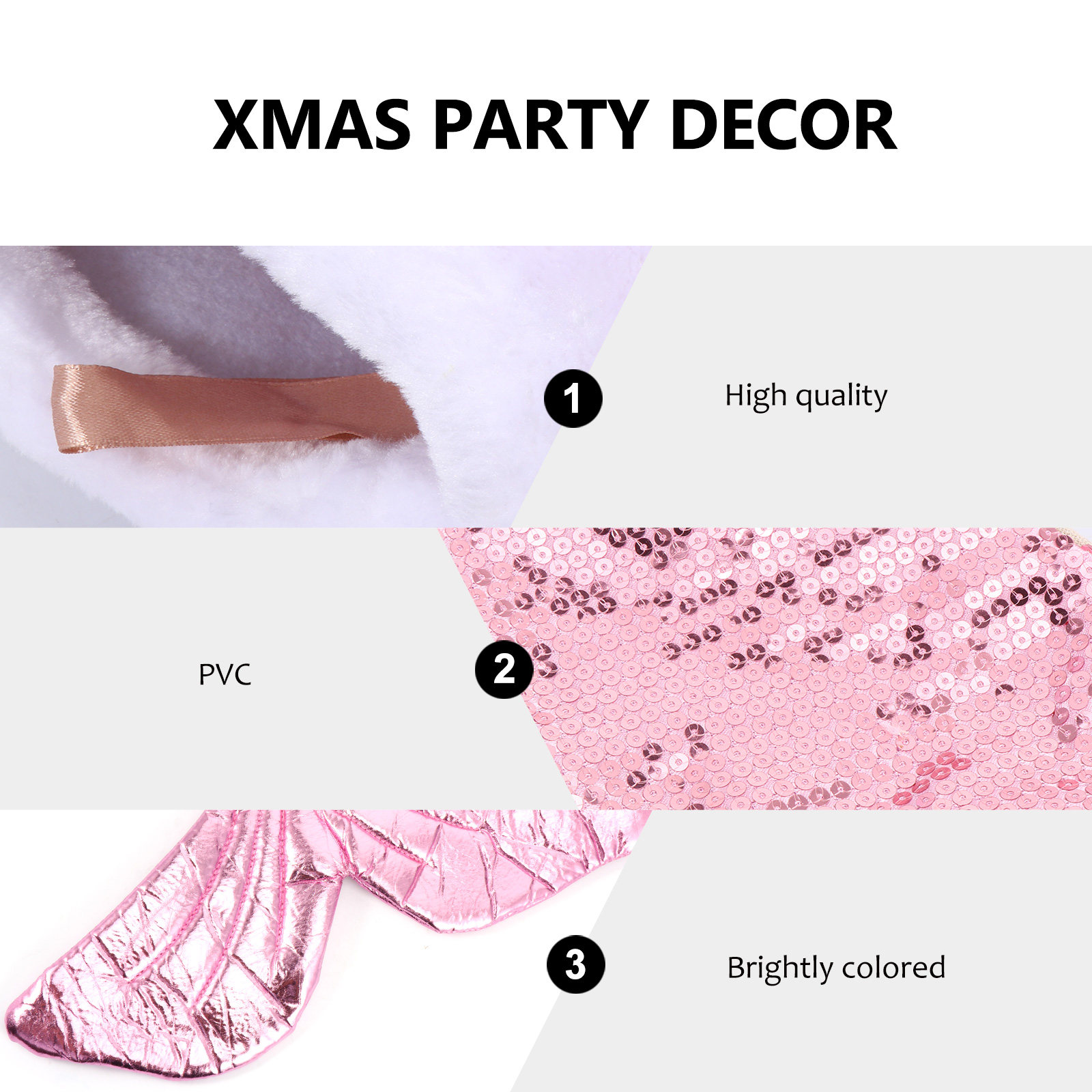 Sequins Mermaid Tail Stocking  - Christmas Stocking Hanging 评论和价格