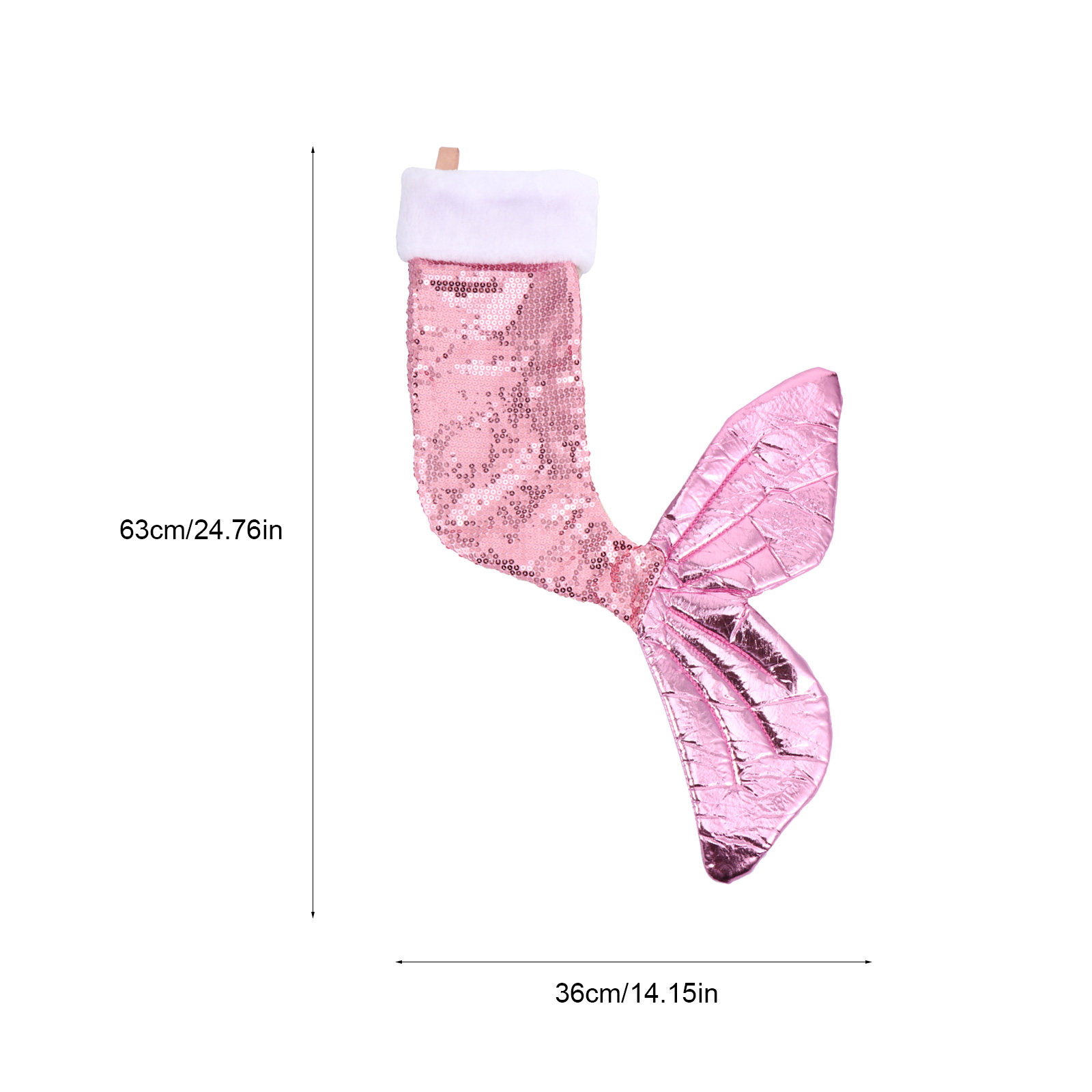 Sequins Mermaid Tail Stocking  - Christmas Stocking Hanging 评论和价格
