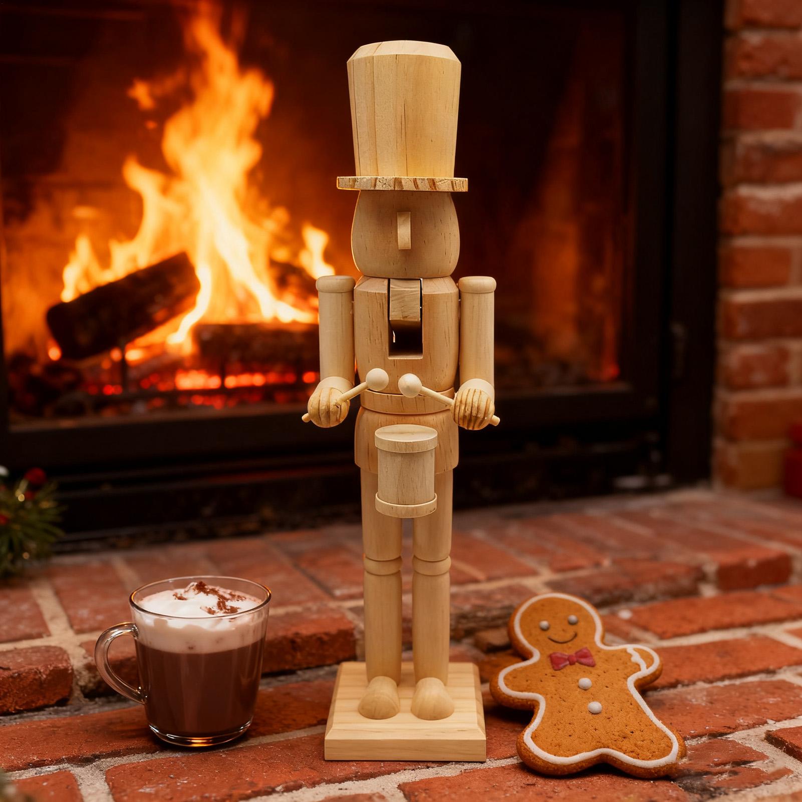 Nutcracker Decor 38cm Wooden F - Nutcracker Figurine 评论和价格