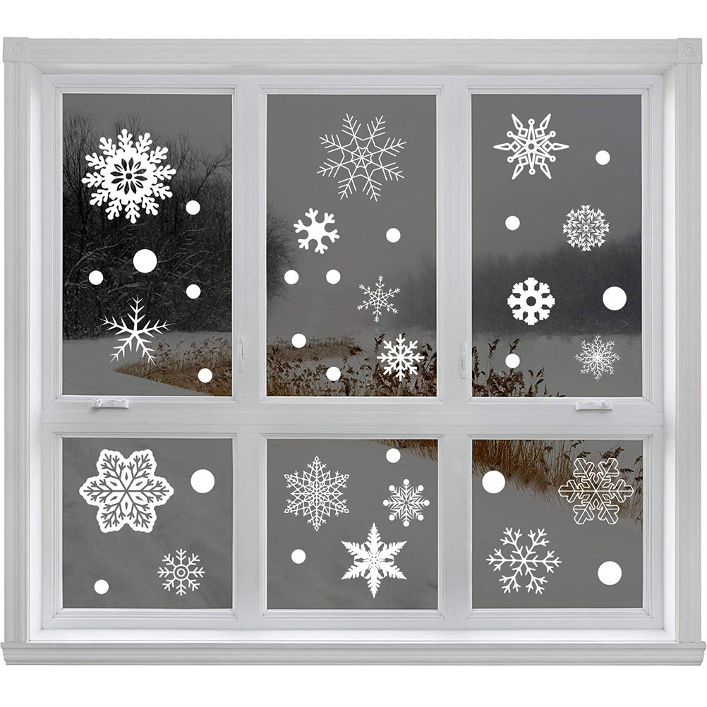 37PCS Gift Xmas Festival Suppl - Snowflake Window Decal 评论和价格