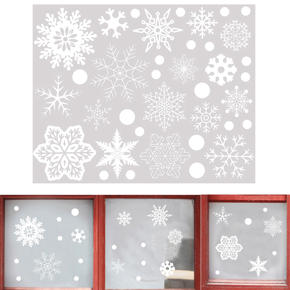 37PCS Gift Xmas Festival Suppl - Snowflake Window Decal 评论和价格