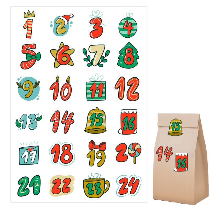 Merry Christmas Stickers Adven - Advent Calendar Gift 评论和价格