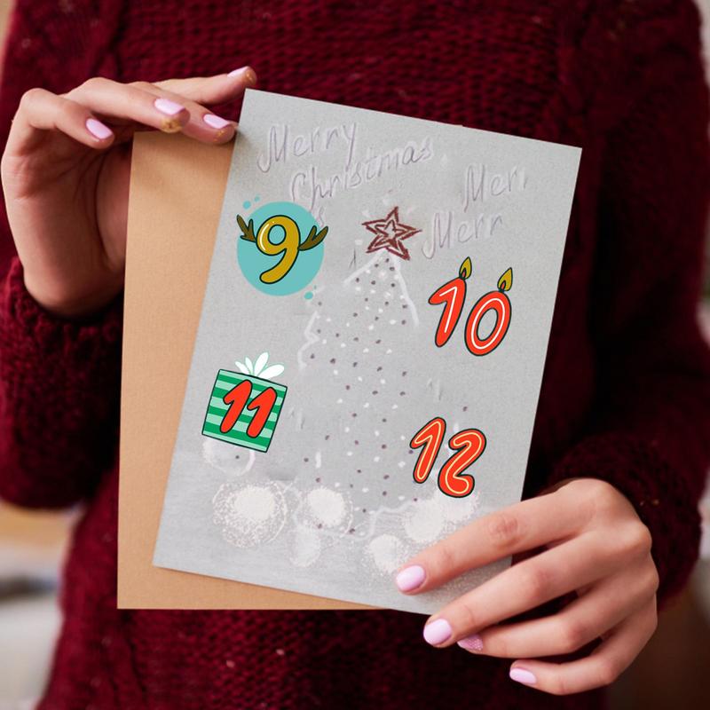 Merry Christmas Stickers Adven - Advent Calendar Gift 评论和价格