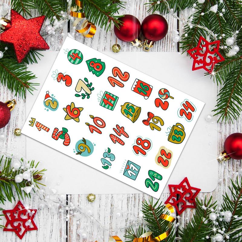 Merry Christmas Stickers Adven - Advent Calendar Gift 评论和价格