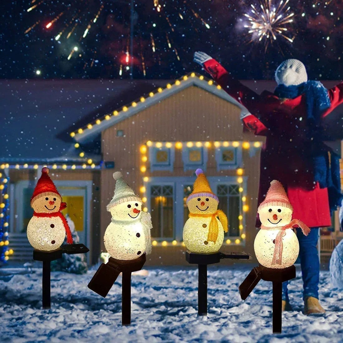 Christmas Snowman Solar Garden - Christmas Lights Outdoor 评论和价格