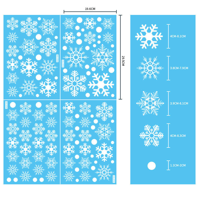 Removable Christmas PVC Static - Snowflake Window Decal 评论和价格