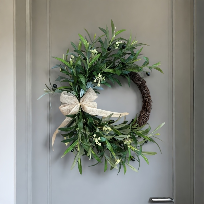 2025 Artificial Olive Wreath W - Christmas Wreath Fake 评论和价格