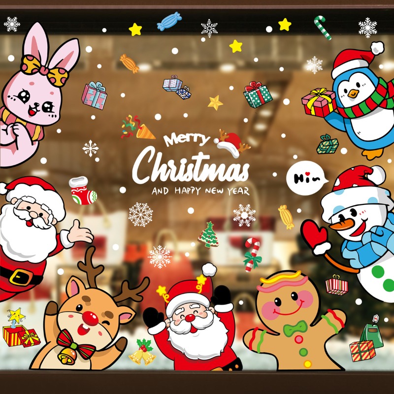 2025 Christmas Decorative Glas - Snowflake Window Decal 评论和价格