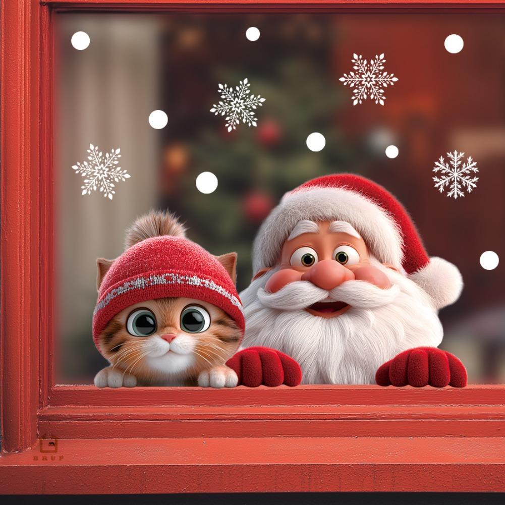 Christmas Window Door Mirror S - Snowflake Window Decal 评论和价格